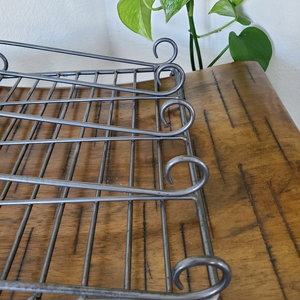 Home Interiors Sutton Silver Wrought Iron Caddy Organizer Vintage - Picture 7 of 8